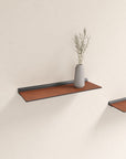 Slim Leather Wall Shelf