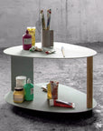 Curve Leather Side Table | Urban Avenue