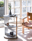 Curve Tall Leather Table | Urban Avenue