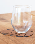 Monstera Leaf Glass Mat, Set of 4