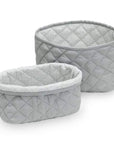 Quilted Storage Baskets, Set of Two