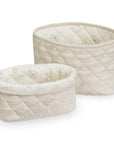 Quilted Storage Baskets, Set of Two